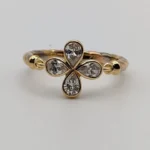 Bague cartier en or tricolore 18 carats et diamants, taille 54 (ue) – 6,75 (us) – avec boîte