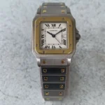 Montre cartier santos carrée bimétallique 1172961, date automatique, 1996 – ensemble complet