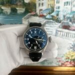 Montre d’aviateur IWC pour homme, bracelet en cuir marron et noir, noir et marron