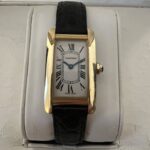 Cartier Tank Américaine, petite montre en or jaune massif 18 carats, réf. 1710, boîte et papiers, W2601556, 2000