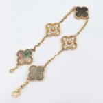 Bracelet Van Cleef & Arpels Vintage Alhambra 5 Motifs Diamant Nacre 132979310