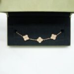 Bracelet Van Cleef Vintage Alhambra, 5 motifs avec diamants