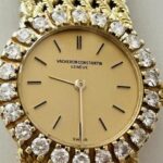 Montre manuelle Vacheron Constantin Genève Vintage en or jaune 18 carats pour femme, 22 mm